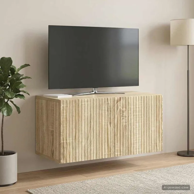 Sieninė TV spintelė Sonoma ąžuolas 59,5 x 31 x 30 cm