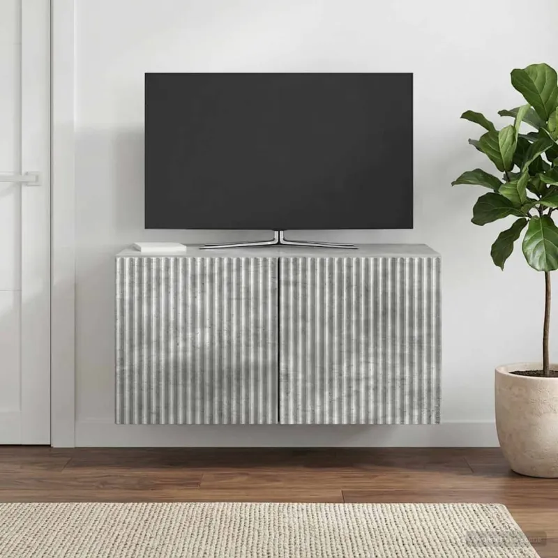 Sieninė TV spintelė Betono pilka 59,5 x 31 x 30 cm