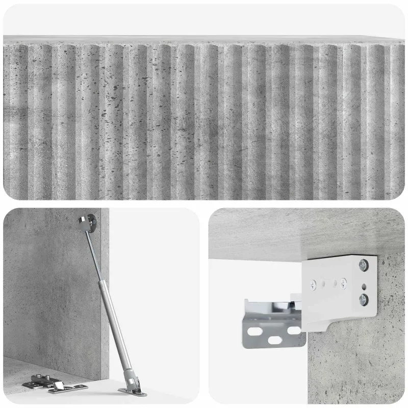 Sieninė TV spintelė Betono pilka 59,5 x 31 x 30 cm