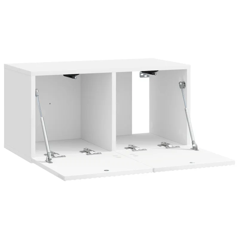 Sieninė TV spintelė Itin blizgi balta 59,5 x 31 x 30 cm