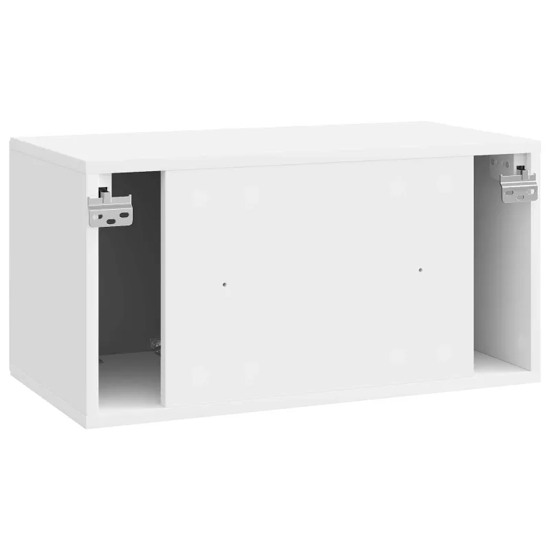 Sieninė TV spintelė Itin blizgi balta 59,5 x 31 x 30 cm