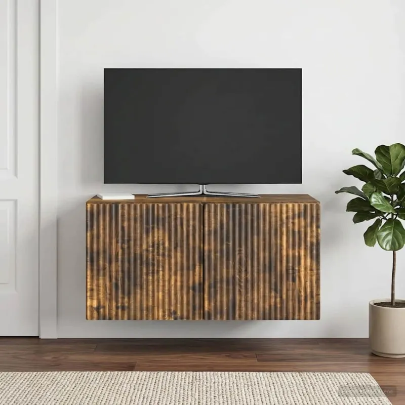 Sieninė TV spintelė Dūminio ąžuolo 59,5 x 31 x 30 cm
