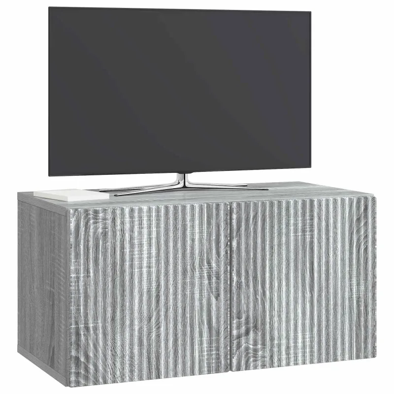 Sieninė TV spintelė Pilka sonoma ąžuolo 59,5 x 31 x 30 cm