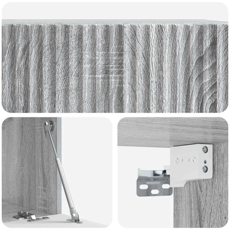Sieninė TV spintelė Pilka sonoma ąžuolo 59,5 x 31 x 30 cm