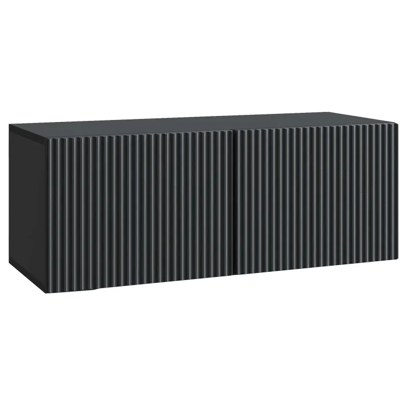 Sieninė TV spintelė Juoda 78,5 x 31 x 30 cm Apdirbta mediena