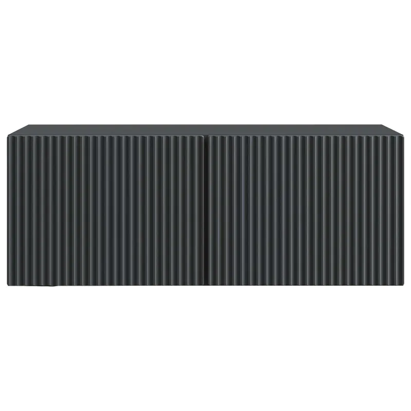 Sieninė TV spintelė Juoda 78,5 x 31 x 30 cm Apdirbta mediena