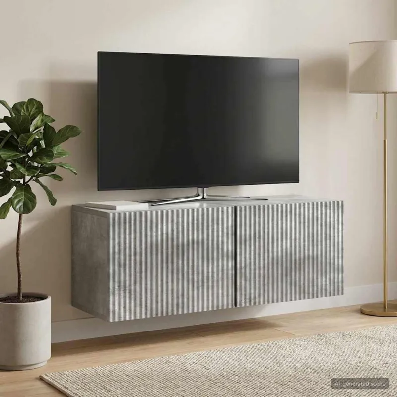 Sieninė TV spintelė Betono pilka 78,5 x 31 x 30 cm