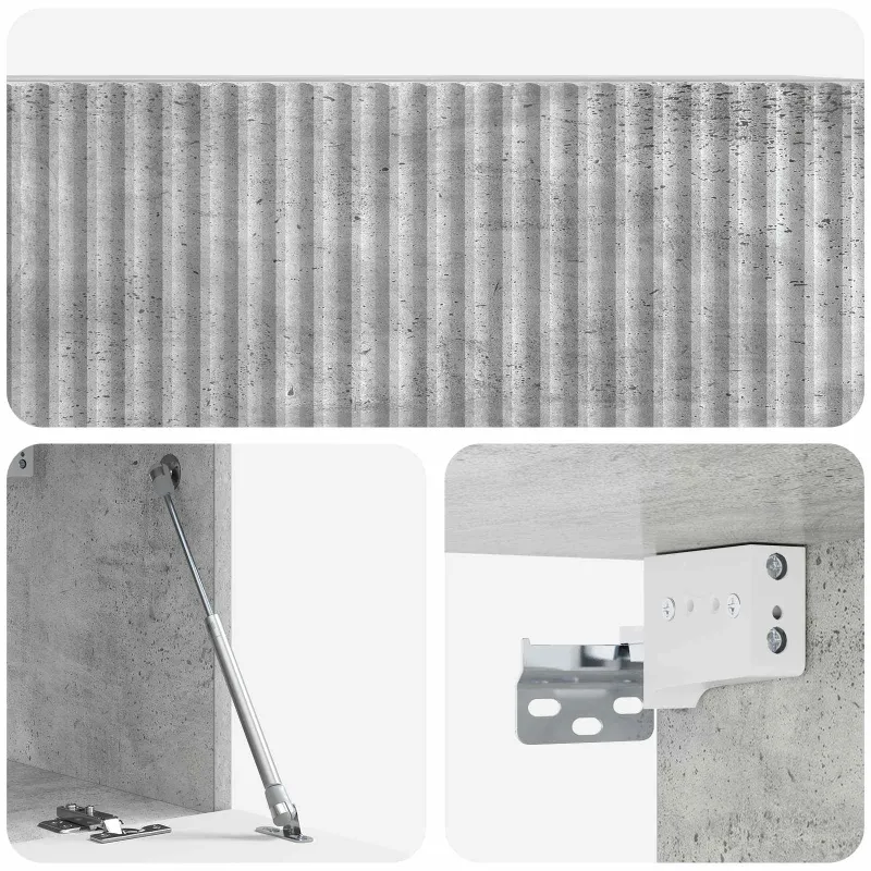Sieninė TV spintelė Betono pilka 78,5 x 31 x 30 cm