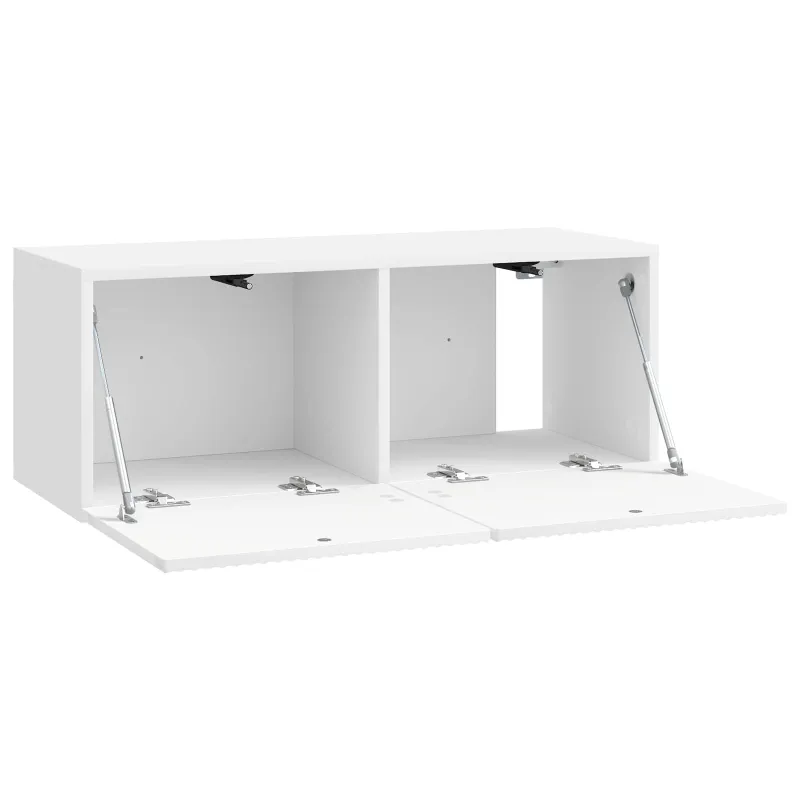 Sieninė TV spintelė Itin blizgi balta 78,5 x 31 x 30 cm