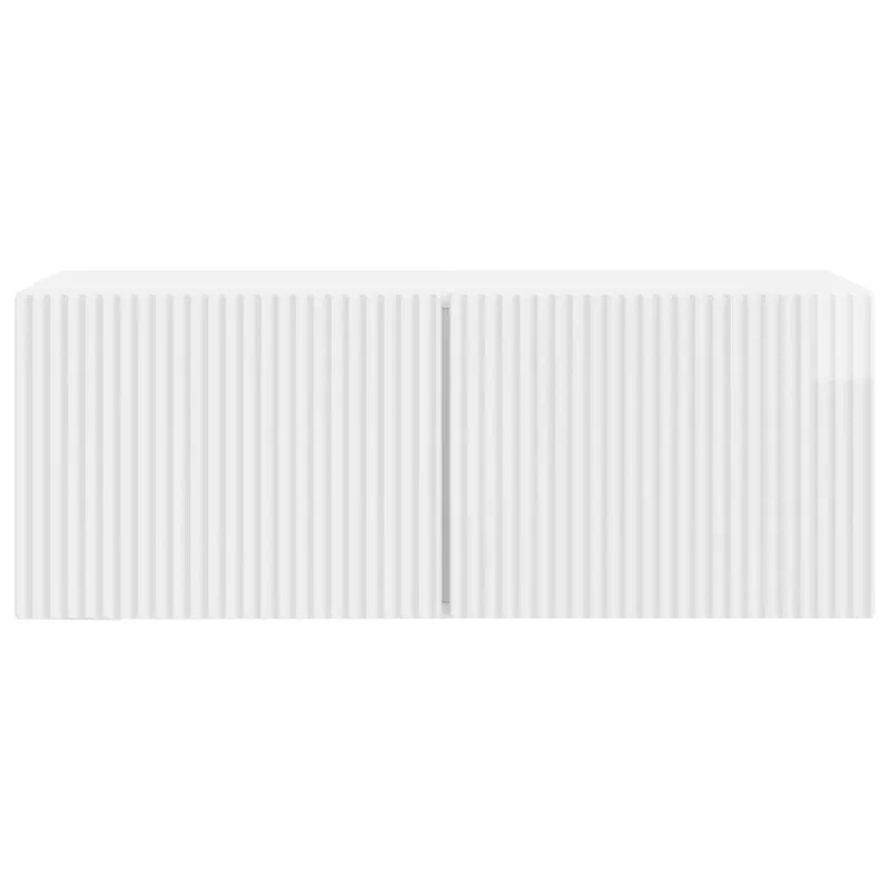 Sieninė TV spintelė Itin blizgi balta 78,5 x 31 x 30 cm