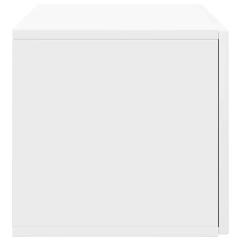 Sieninė TV spintelė Itin blizgi balta 78,5 x 31 x 30 cm