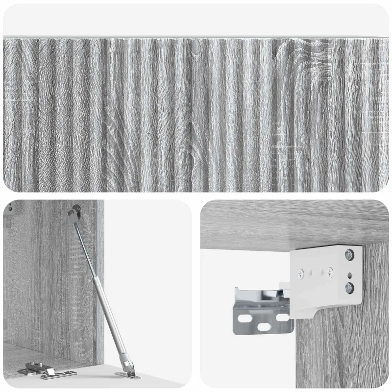 Sieninė TV spintelė Pilka sonoma ąžuolo 78,5 x 31 x 30 cm