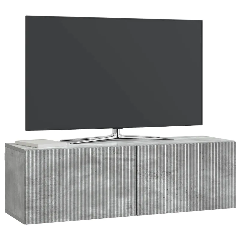 Sieninė TV spintelė Betono pilka 98 x 31 x 30 cm