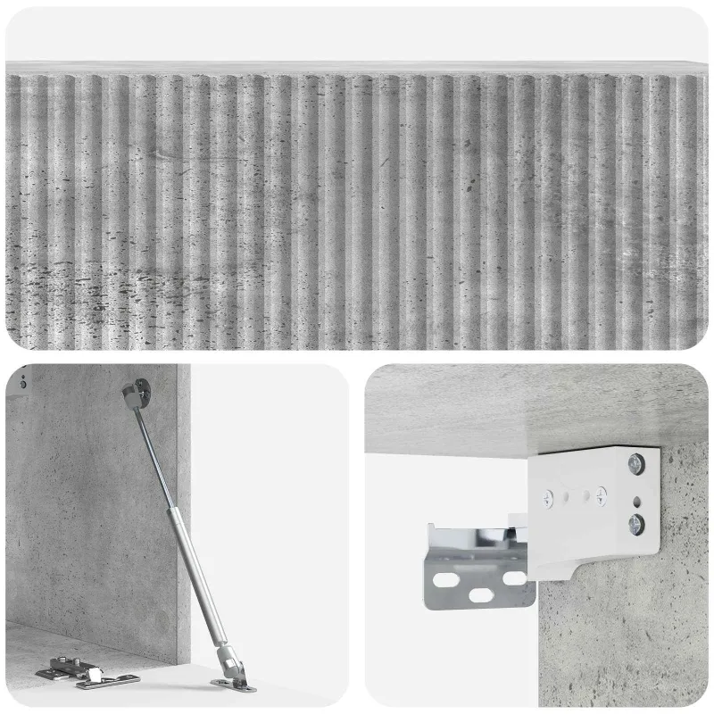 Sieninė TV spintelė Betono pilka 98 x 31 x 30 cm