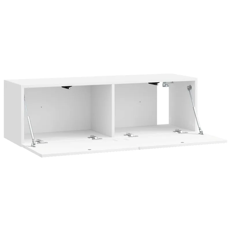 Sieninė TV spintelė Itin blizgi balta 98 x 31 x 30 cm