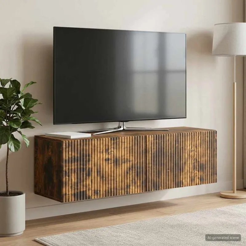 Sieninė TV spintelė Dūminio ąžuolo 98 x 31 x 30 cm