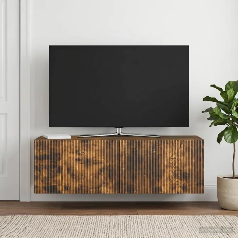 Sieninė TV spintelė Dūminio ąžuolo 98 x 31 x 30 cm