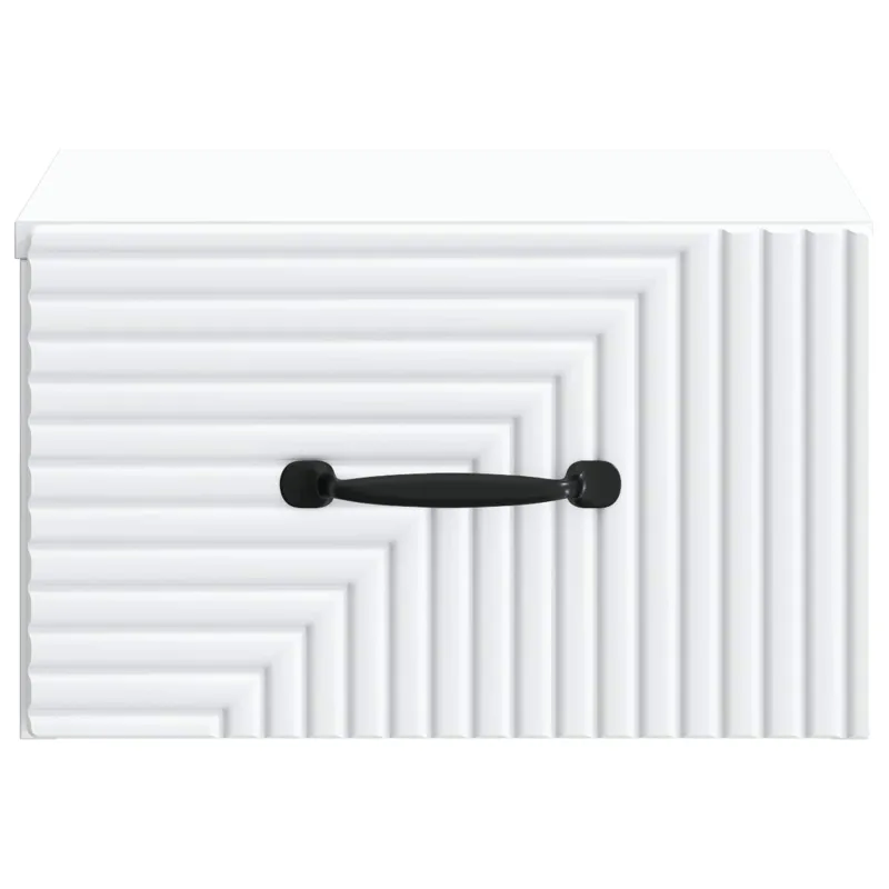 Sieninis naktinis staliukas 2 pcs Balta 34,5 x 33 x 20 cm