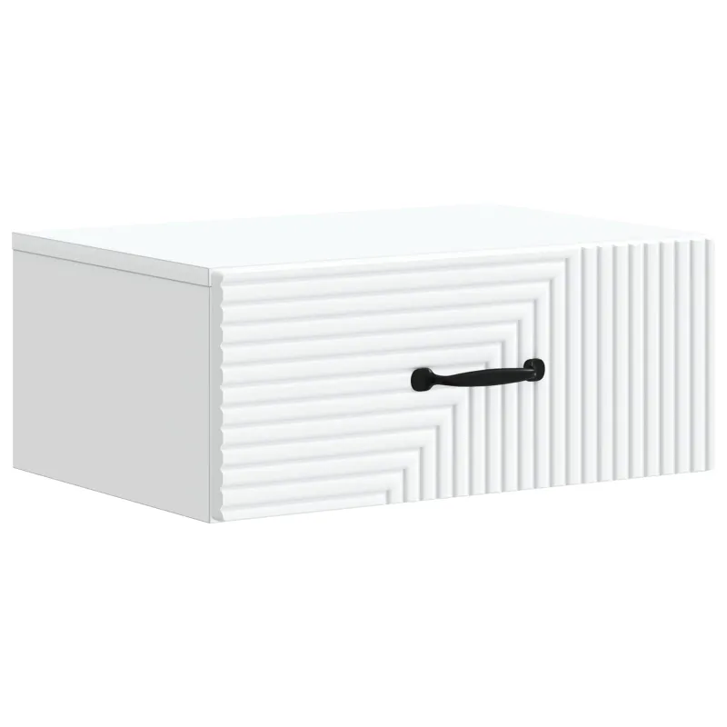 Sieninis naktinis staliukas 2 pcs Balta 49 x 34,5 x 20 cm