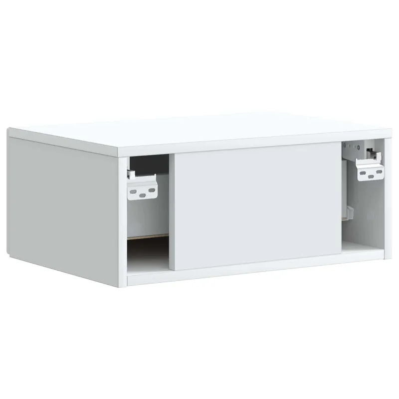 Sieninis naktinis staliukas 2 pcs Balta 49 x 34,5 x 20 cm
