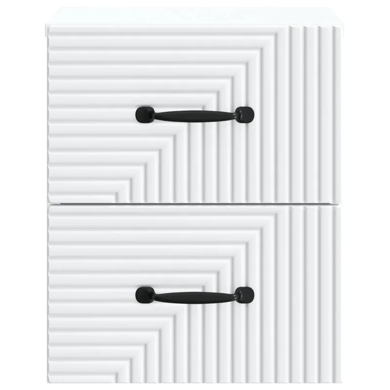 Sieninis naktinis staliukas 2 pcs Balta 34,5 x 33 x 40 cm