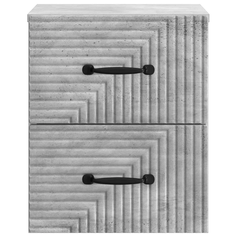 Sieninis naktinis staliukas Betono pilka 34,5 x 33 x 40 cm
