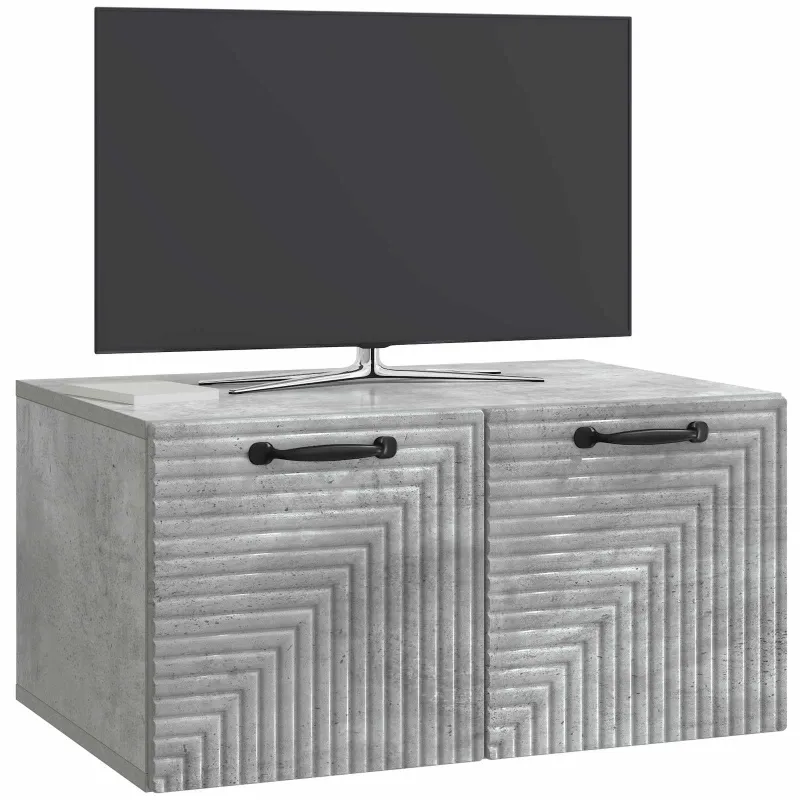Sieninė TV spintelė Betono pilka 59,5 x 41 x 30 cm
