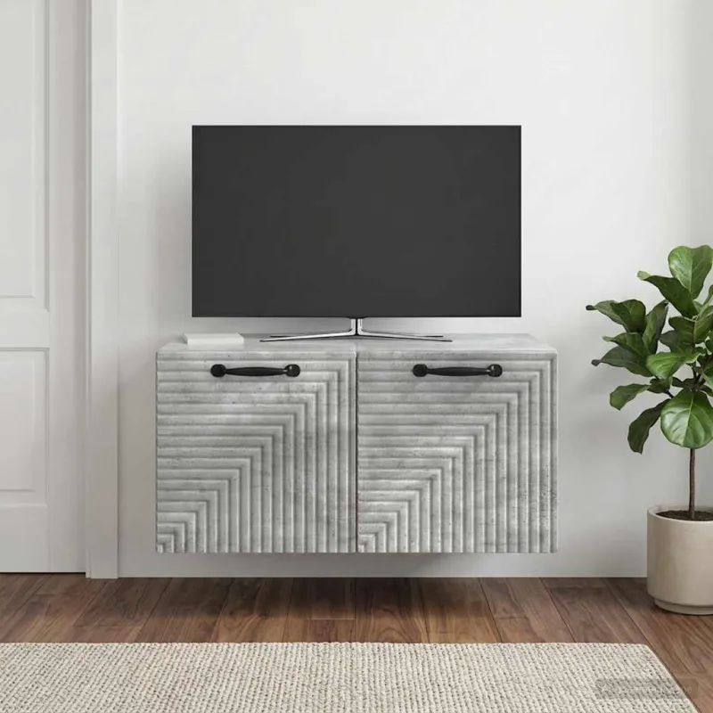 Sieninė TV spintelė Betono pilka 59,5 x 41 x 30 cm