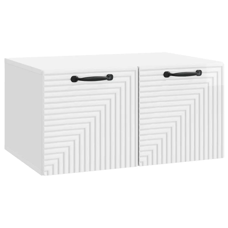 Sieninė TV spintelė Itin blizgi balta 59,5 x 41 x 30 cm