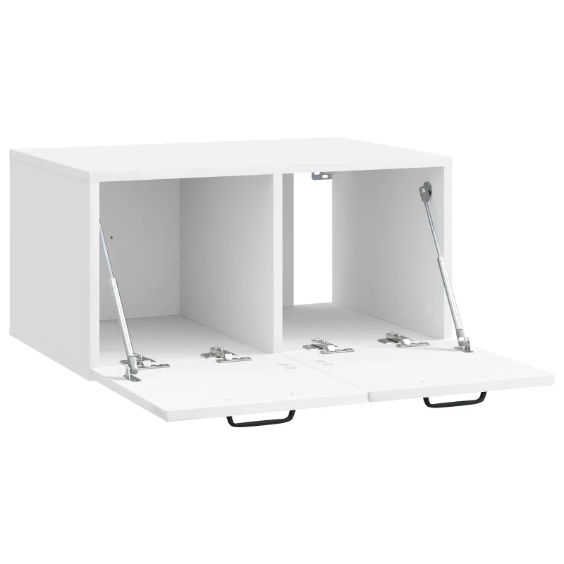 Sieninė TV spintelė Itin blizgi balta 59,5 x 41 x 30 cm