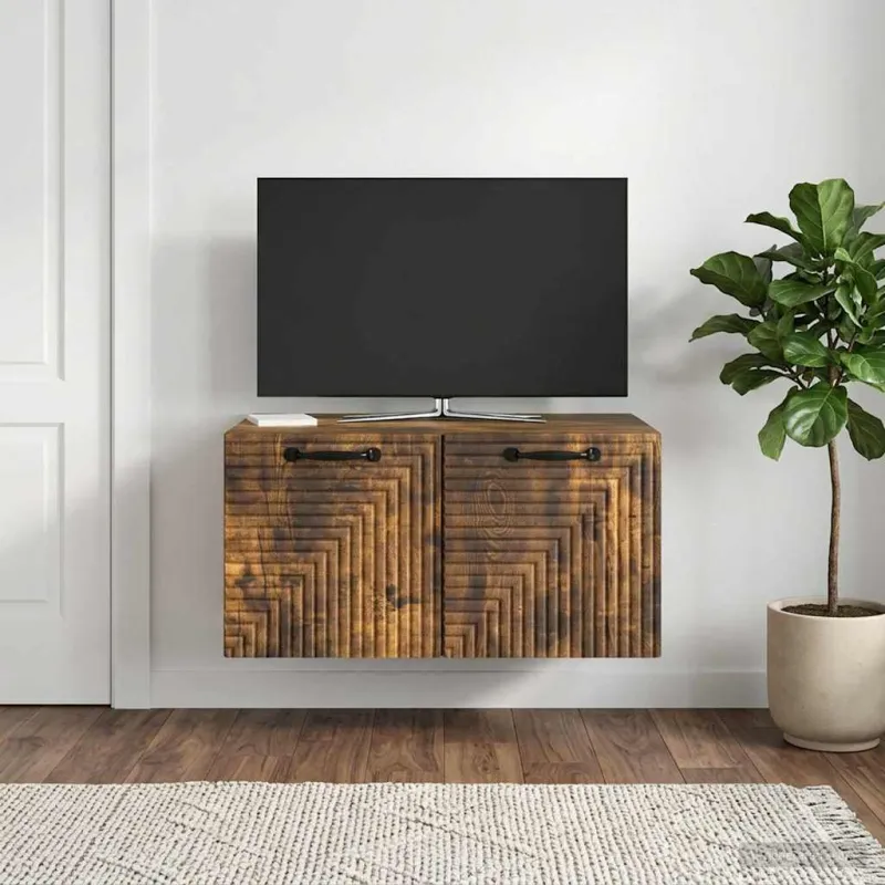 Sieninė TV spintelė Dūminio ąžuolo 59,5 x 41 x 30 cm