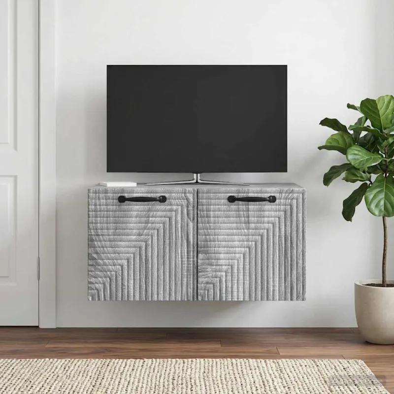 Sieninė TV spintelė Pilka sonoma ąžuolo 59,5 x 41 x 30 cm