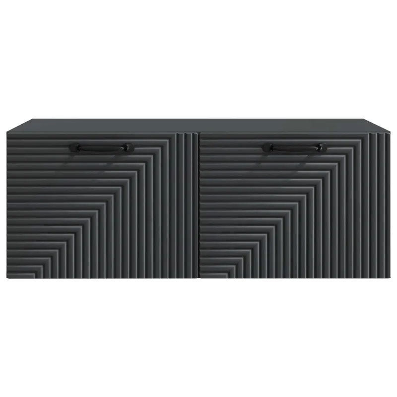 Sieninė TV spintelė Juoda 78,5 x 41 x 30 cm Apdirbta mediena
