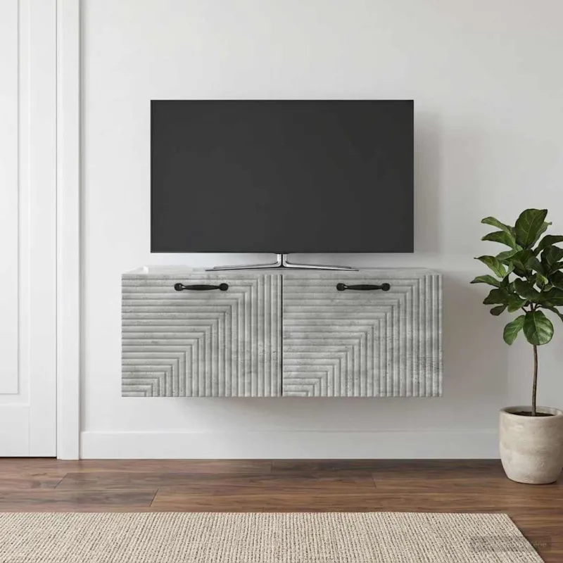 Sieninė TV spintelė Betono pilka 78,5 x 41 x 30 cm