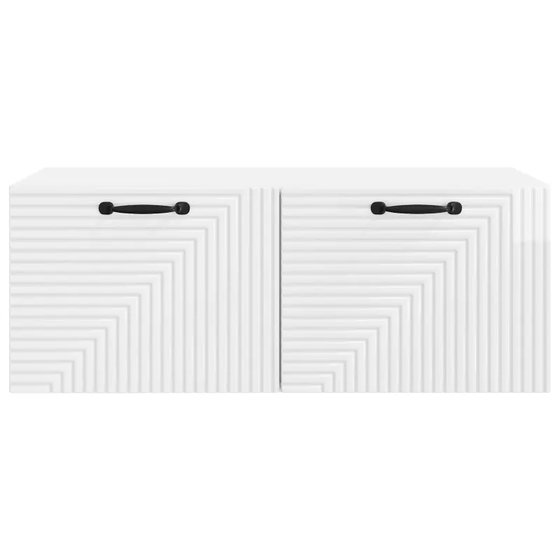 Sieninė TV spintelė Itin blizgi balta 78,5 x 41 x 30 cm