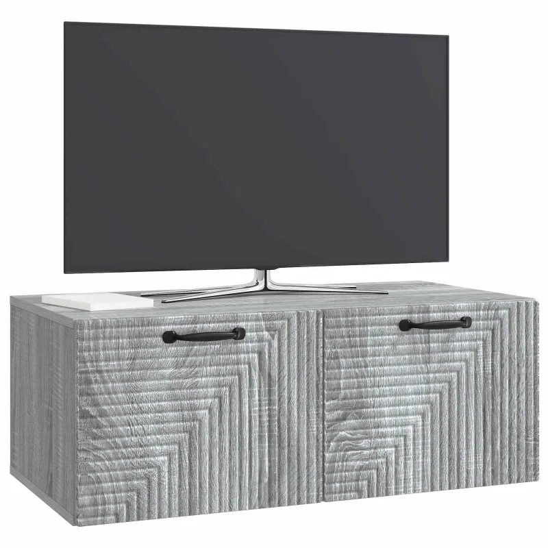 Sieninė TV spintelė Pilka sonoma ąžuolo 78,5 x 41 x 30 cm