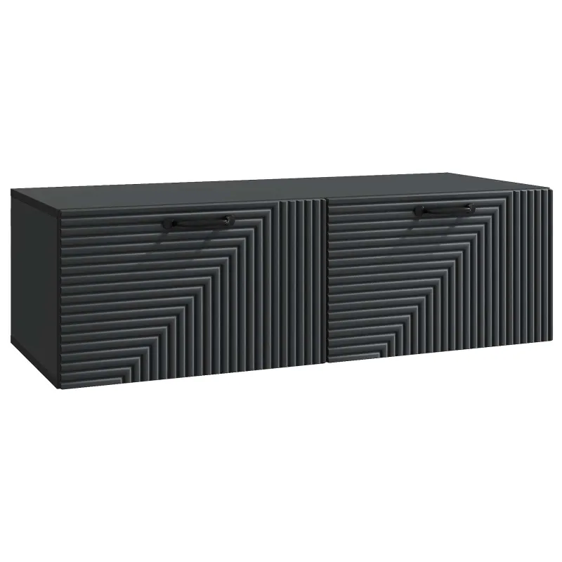 Sieninė TV spintelė Juoda 98 x 41 x 30 cm Apdirbta mediena