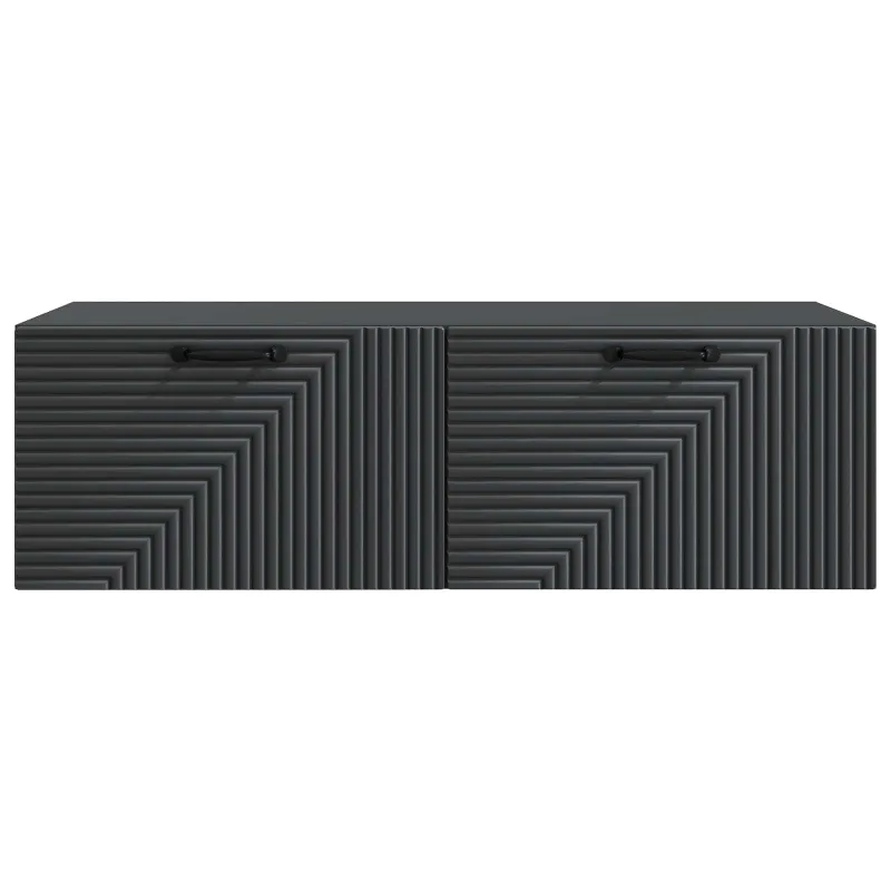Sieninė TV spintelė Juoda 98 x 41 x 30 cm Apdirbta mediena
