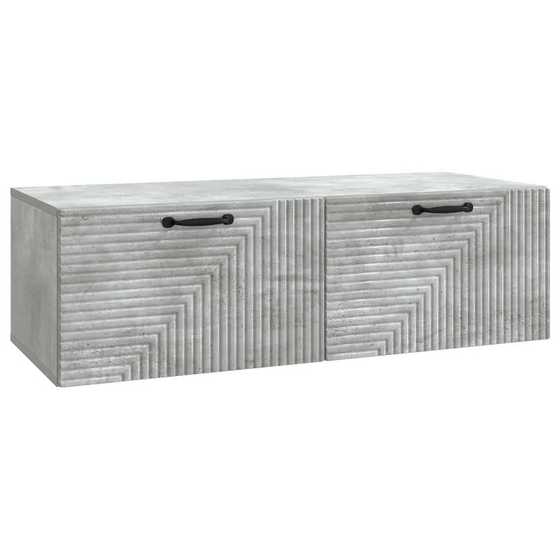 Sieninė TV spintelė Betono pilka 98 x 41 x 30 cm