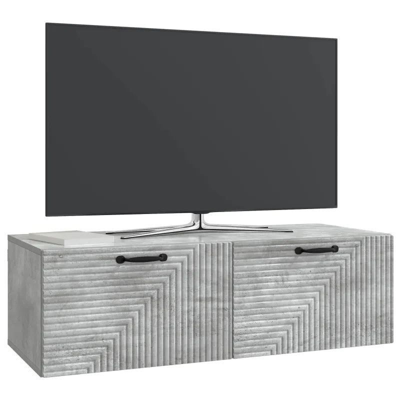 Sieninė TV spintelė Betono pilka 98 x 41 x 30 cm