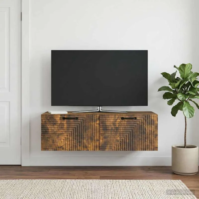 Sieninė TV spintelė Dūminio ąžuolo 98 x 41 x 30 cm