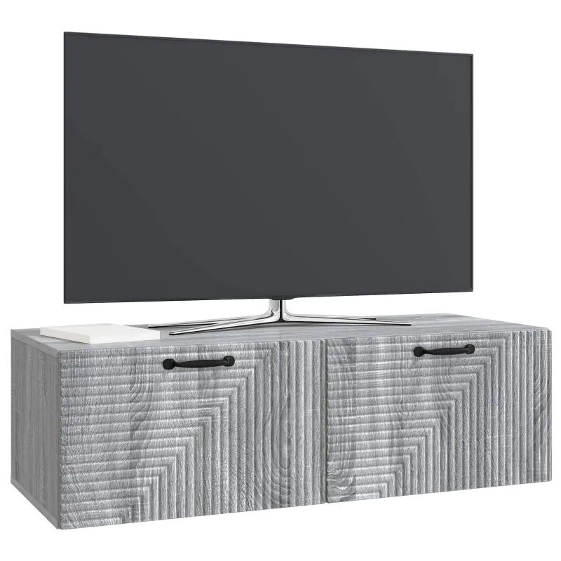 Sieninė TV spintelė Pilka sonoma ąžuolo 98 x 41 x 30 cm