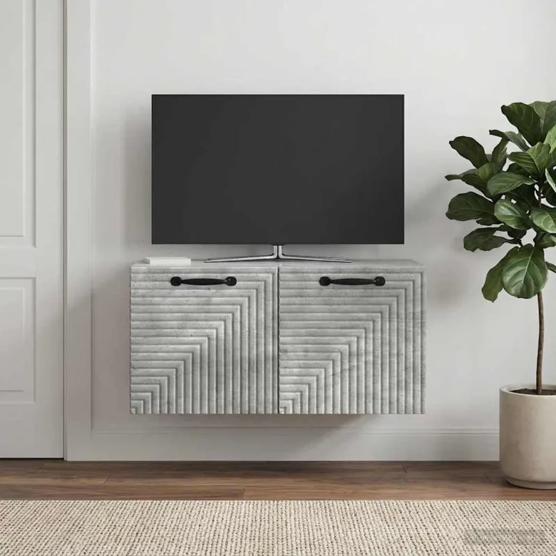 Sieninė TV spintelė Betono pilka 59,5 x 31 x 30 cm