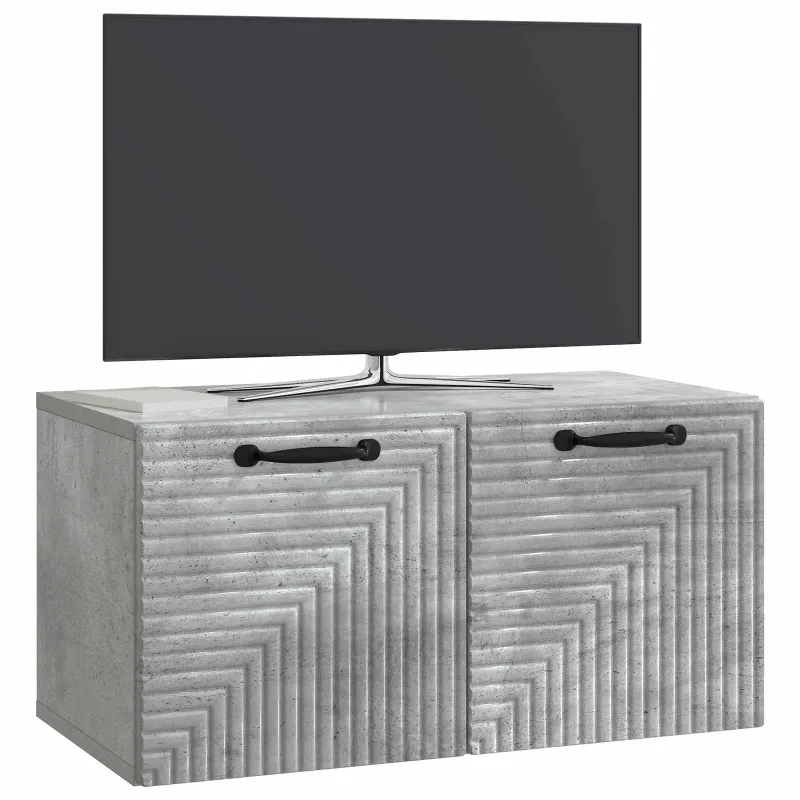 Sieninė TV spintelė Betono pilka 59,5 x 31 x 30 cm