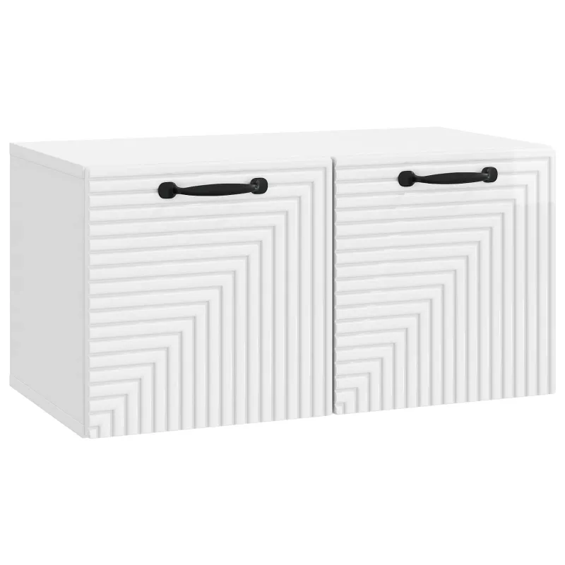 Sieninė TV spintelė Itin blizgi balta 59,5 x 31 x 30 cm