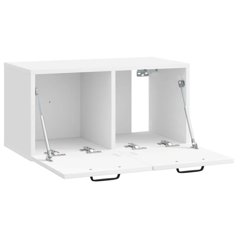 Sieninė TV spintelė Itin blizgi balta 59,5 x 31 x 30 cm
