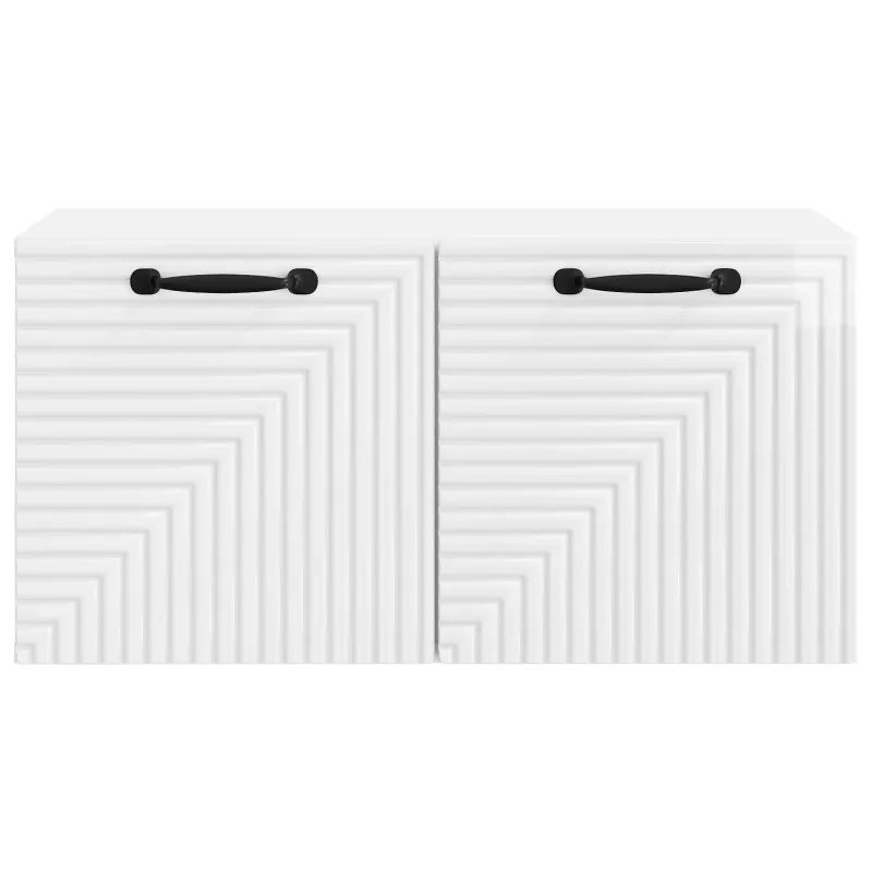 Sieninė TV spintelė Itin blizgi balta 59,5 x 31 x 30 cm