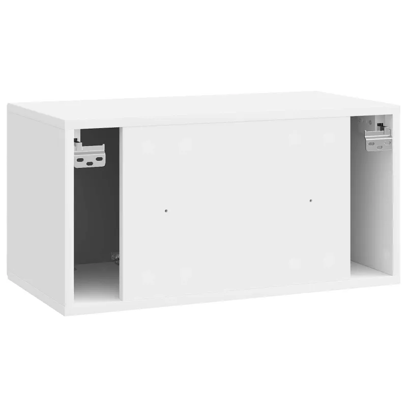 Sieninė TV spintelė Itin blizgi balta 59,5 x 31 x 30 cm