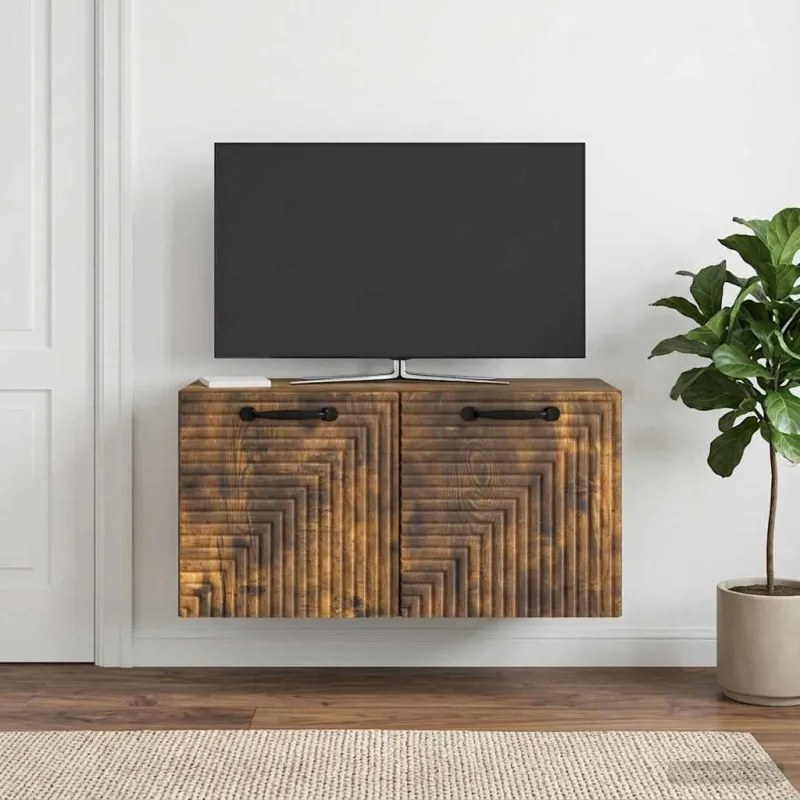 Sieninė TV spintelė Dūminio ąžuolo 59,5 x 31 x 30 cm