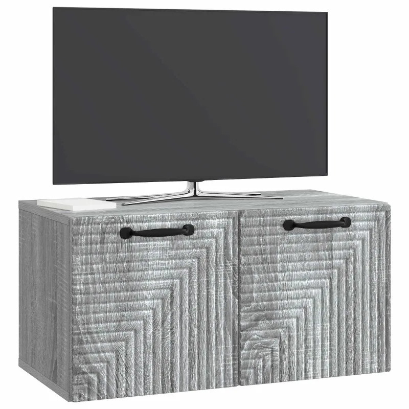 Sieninė TV spintelė Pilka sonoma ąžuolo 59,5 x 31 x 30 cm